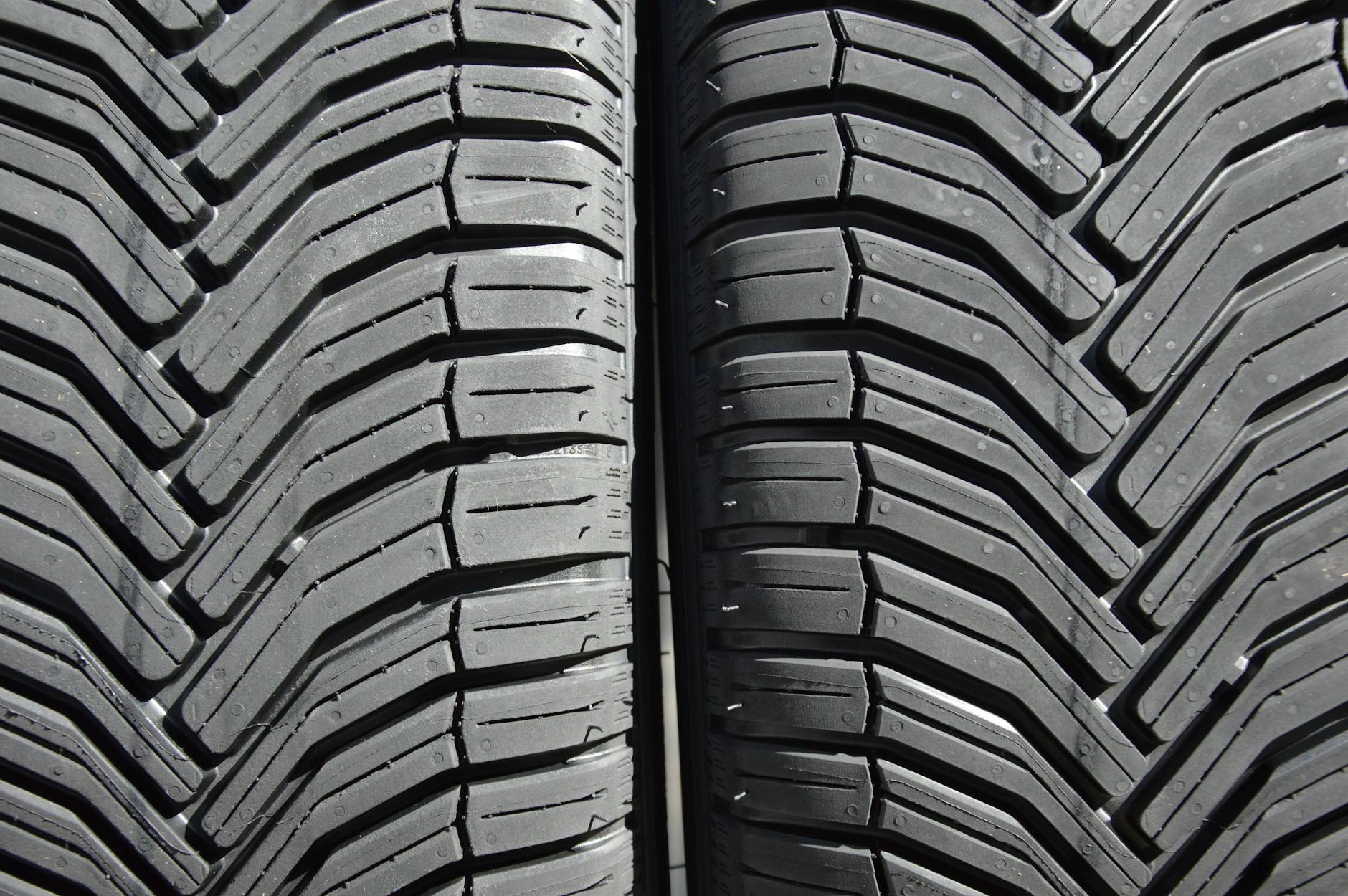 Seasonal tire storage section image showing tread patterns