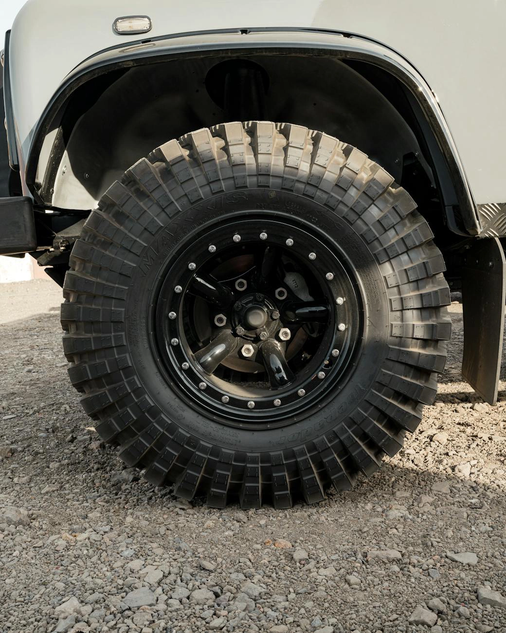 Off-road tire showing DOT code section imagery