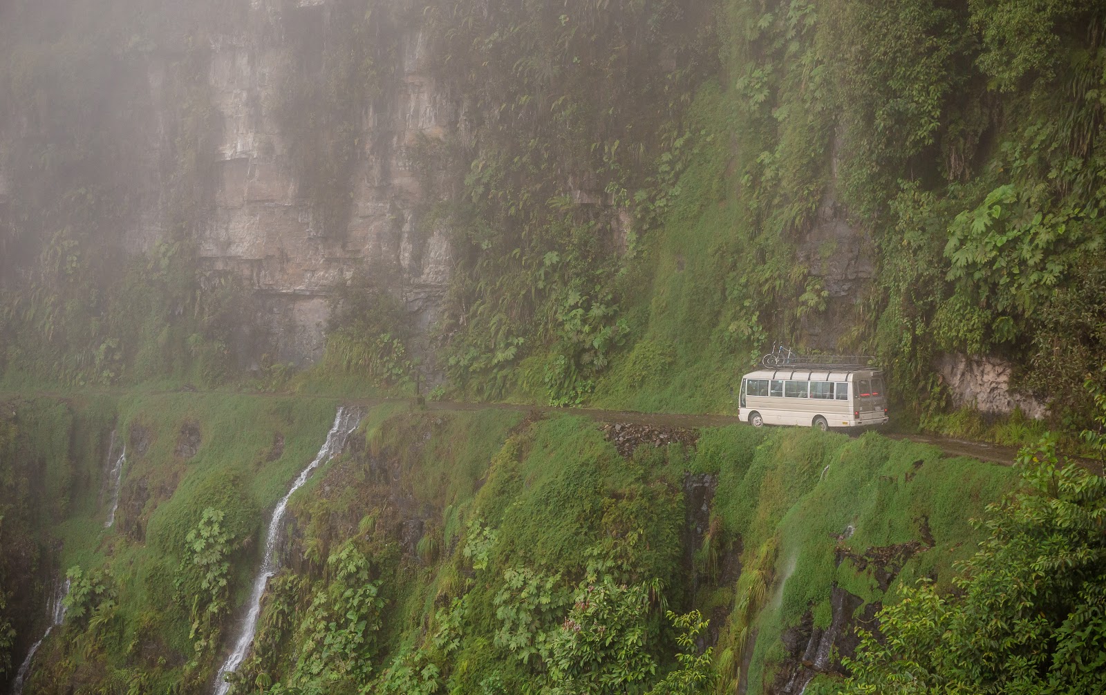 Dangerous road: Yungas Road (Bolivia)
