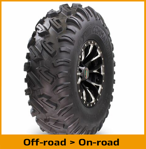 Off-road> On-road ATV & UTV tread pattern example
