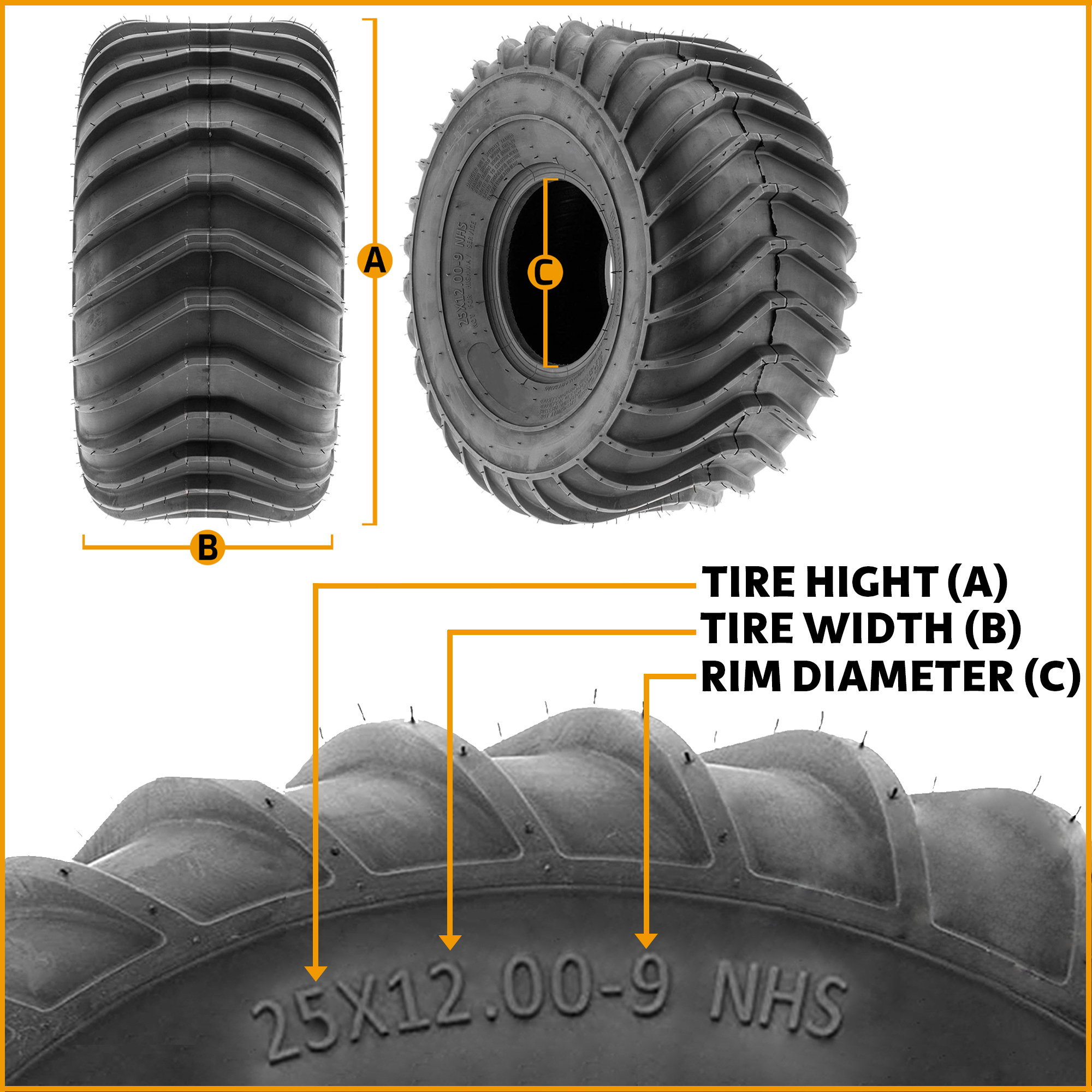 ATV & UTV Tires Sizing Chart