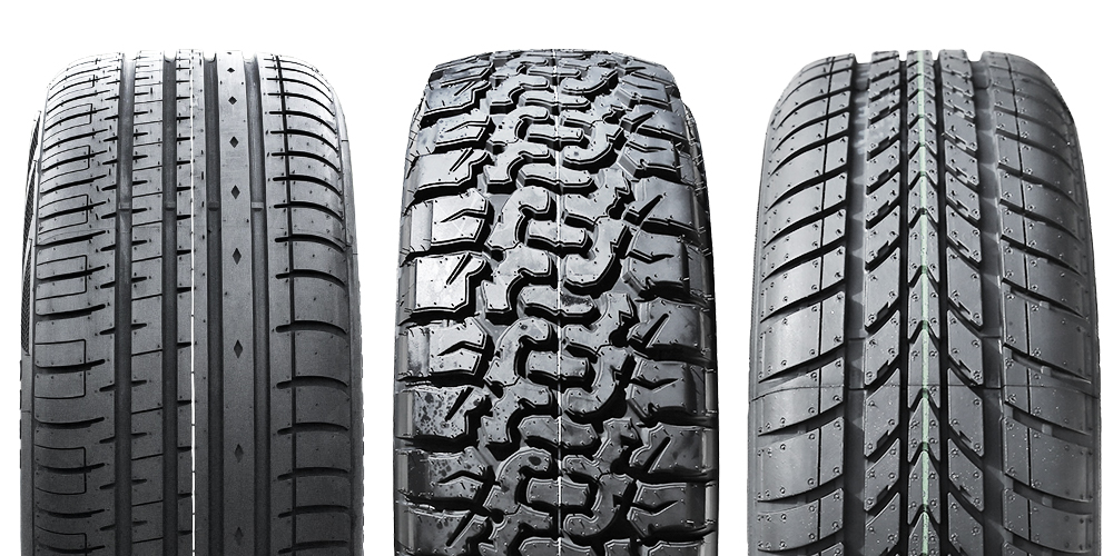 Asymmetric, symmetric, and directional tread design