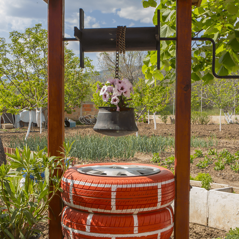 tire wishing well